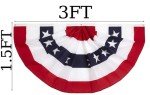 3-Pack American Flags Bunting for Patriotic Decor