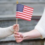 Mini American Flags on Stick - 50 Pack