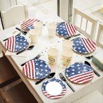 American Flag Party Plates Set - 48pcs
