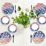 American Flag Party Plates Set - 48pcs