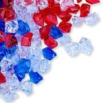 Patriotic Acrylic Ice Rocks Crystals - 550 Pcs