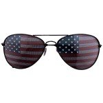 USA Flag Aviator Sunglasses with Metal Frame