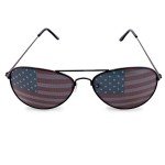 USA Flag Aviator Sunglasses with Metal Frame