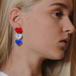 Red, White, and Blue Patriotic Dangle Earrings