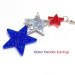 Red, White, and Blue Patriotic Dangle Earrings