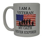 Patriotic Military Veteran Coffee Mug with USA Flag
