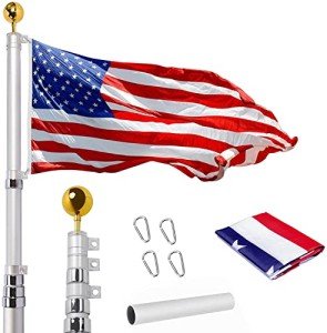 16Ft Heavy Duty Telescopic Flag Pole Kit