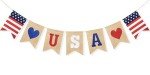USA Burlap Bunting for Patriotic Celebrations
