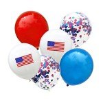 Patriotic Confetti Balloons for 4th of July