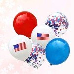 Patriotic Confetti Balloons for 4th of July