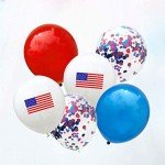 Patriotic Confetti Balloons for 4th of July