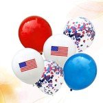 Patriotic Confetti Balloons for 4th of July
