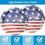 24pc Patriotic 4th of July Disposable Plate Set