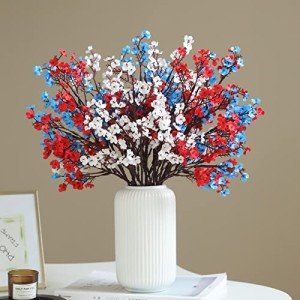 10 Pcs 4th of July Silk Patriotic Flowers