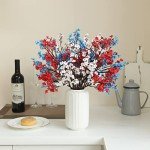 10 Pcs 4th of July Silk Patriotic Flowers