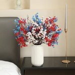 10 Pcs 4th of July Silk Patriotic Flowers