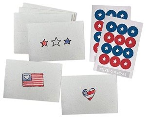 American Flag Greeting Cards – Set of 24
