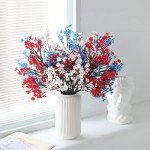 10 Pcs 4th of July Silk Patriotic Flowers