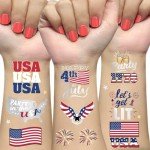 Glitter Patriotic Temporary Tattoos for Celebrations