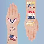 Glitter Patriotic Temporary Tattoos for Celebrations