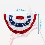 USA American Flag Bunting for Outdoor Decor