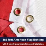 USA American Flag Bunting for Outdoor Decor