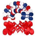 Patriotic Red, White, Blue Streamer and Banner Decor
