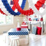 Patriotic Red, White, Blue Streamer and Banner Decor