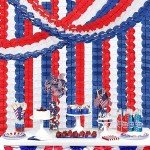 Patriotic Red, White, Blue Streamer and Banner Decor