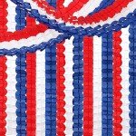 Patriotic Red, White, Blue Streamer and Banner Decor