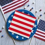 American Flag Party Supplies for 50 Guests
