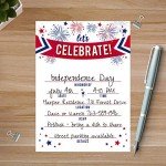 American Themed Party Invitations - Set of 25