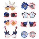 American Flag Sunglasses - 8pc Patriotic Party Set