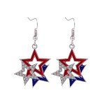 Red, White & Blue Patriotic Dangle Earrings