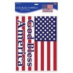 God Bless America Yard Sign with Metal Stake