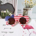 American Flag Sunglasses - 8pc Patriotic Party Set
