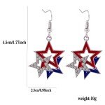 Red, White & Blue Patriotic Dangle Earrings