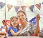 Red, White & Blue Patriotic Dangle Earrings