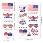 Metallic USA Patriotic Temporary Tattoos for Celebrations