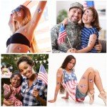 Metallic USA Patriotic Temporary Tattoos for Celebrations