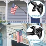 ZMTECH 6 FT Tangle-Free Stainless Steel Flag Poles