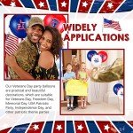 60 Pack American Flag Balloons for Patriotic Parties