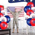 60 Pack American Flag Balloons for Patriotic Parties
