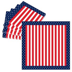 40 Count American Flag Paper Napkins for Celebrations