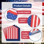 40 Count American Flag Paper Napkins for Celebrations