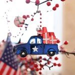 Red, White & Blue Patriotic Christmas Ornaments Set