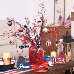 Red, White & Blue Patriotic Christmas Ornaments Set