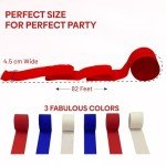 Red, White & Blue Crepe Streamers - 492ft Roll
