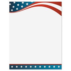 Patriotic Letter Papers Set for 4th of July