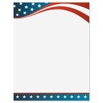 Patriotic Letter Papers Set for 4th of July